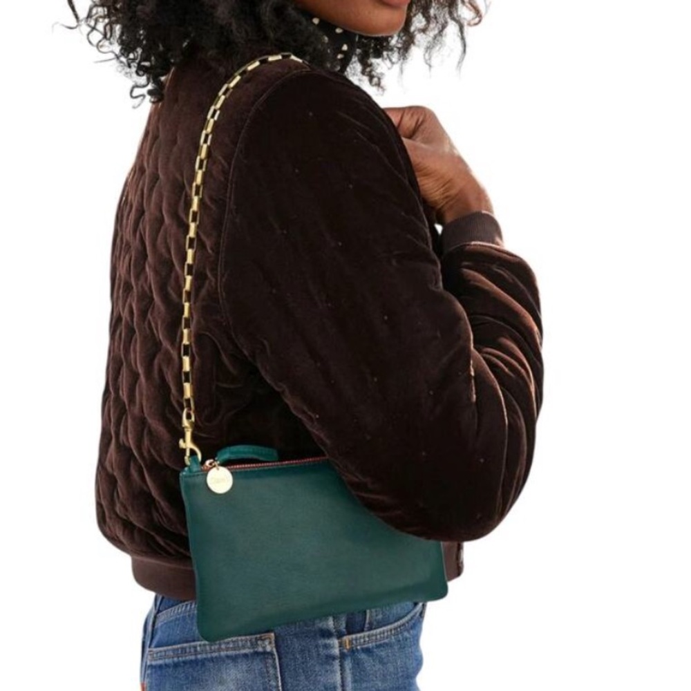 CLARE V. Box Chain Shoulder Strap NEW